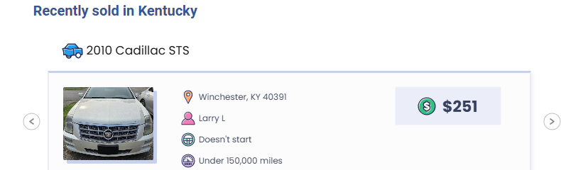 sell a junk car in kentucky wheelzy Wheelzy quote for a junk car in Kentucky