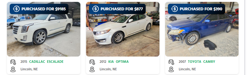 sell a junk car in nebraska cashforcars CashForCars quote for a junk car in Nebraska