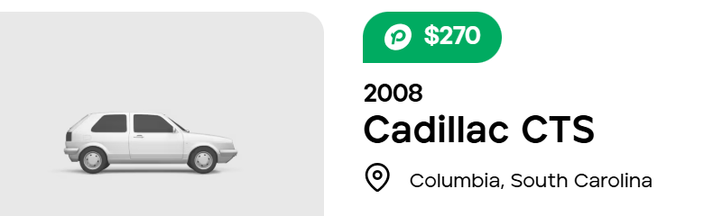 sell a junk car in south carolina peddle Peddle recent purchase tile: a 2008 Cadillac CTS in Columbia, South Carolina, bought for $270